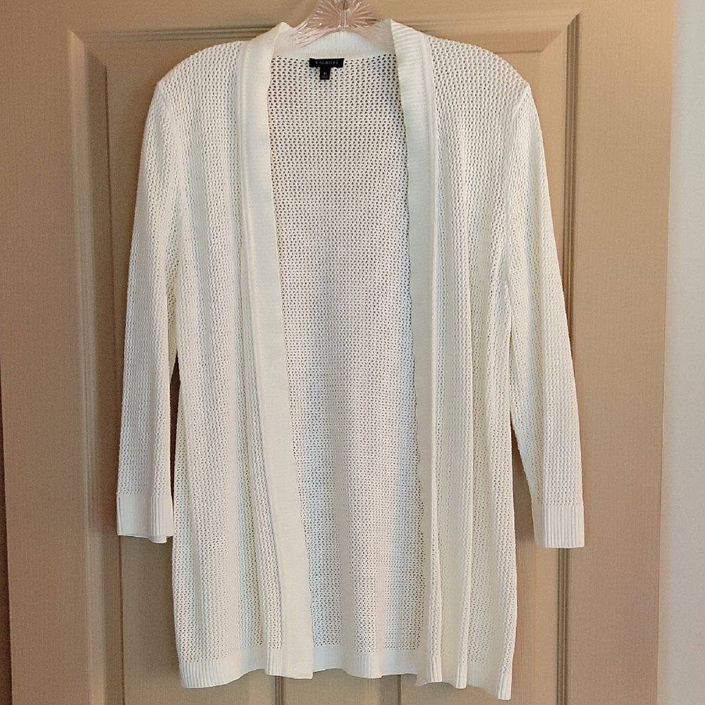 Talbots White Knit Cardigan